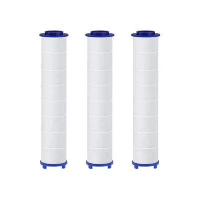 Afbeelding van 3 stuks PP katoenen filters met calciumsulfiet ballen voor HAPPUP douchekop, sedimentcartridge gefilterd, 10,5 x 2 cm douchekop filter