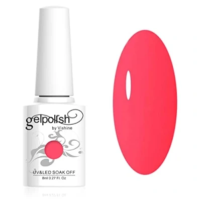 Afbeelding van Vishine Soak Off nagellak 8ml, semi permanent, UV, LED, nail art, manicure, onderlak, toplaag, Firebrick #1557