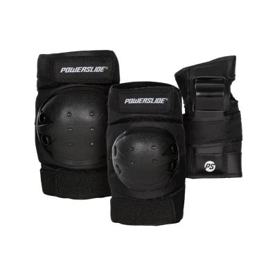 Afbeelding van Powerslide Basic 3 Pack Protectie Set Zwart Xs