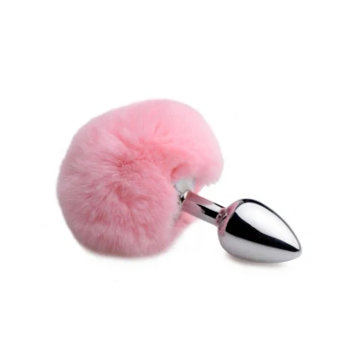 Afbeelding van Fluffy Bunny Tail Anal Plug Pink