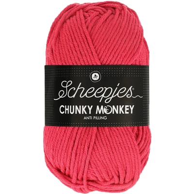 Afbeelding van Scheepjes Chunky Monkey 100g 1083 Candy Apple Rood/Roze
