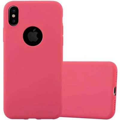 Afbeelding van Cadorabo Hoesje geschikt voor Apple iPhone XS MAX in CANDY ROOD Beschermhoes TPU silicone Case Cover