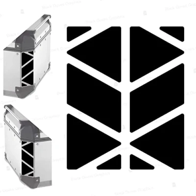 Afbeelding van Reflectorstickers compatibel met GIVI Monokey Trekker Outback Topcase aluminium 42 58 liter (zwart)