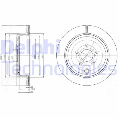 Afbeelding van Delphi Diesel Remschijven BG4288