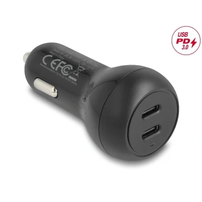 Afbeelding van Delock Kfz Ladeadapter 2 x USB Type C™ PD 3.0 mit 40 W HQ products