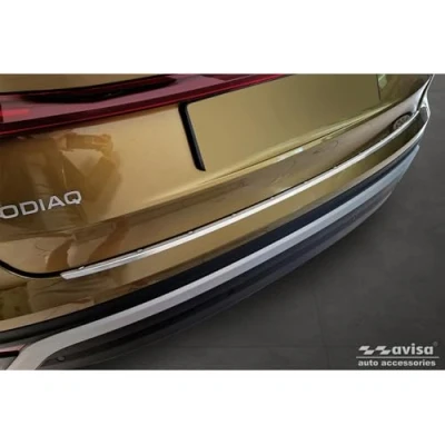 Afbeelding van RVS Achterbumperprotector compatibel met Skoda Kodiaq II (PS7) 2024 &#039;Ribs&#039;