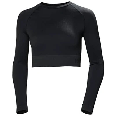 Afbeelding van Helly Hansen W Allure Naadloze Crop Ls Top XS Zwart