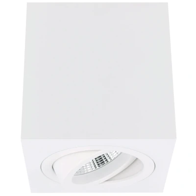 Afbeelding van Yphix Palermo Opbouwspot Vierkant 1 Lichtpunt Kantelbaar 90x90mm Wit LEDdirect.nl