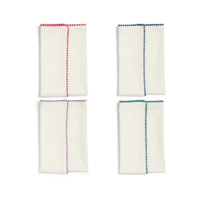 Afbeelding van &amp;Klevering Zigzag servet 45 x cm set van 4 Multicolor