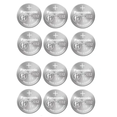 Afbeelding van Panasonic CR2032 Lithium 12 pack knoopcelbatterij