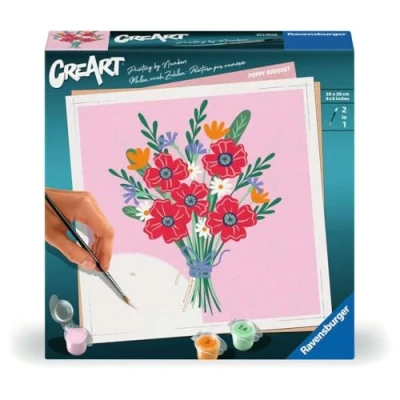 Afbeelding van Ravensburger CreArt Poppy Bouquet Schilderen op Nummer