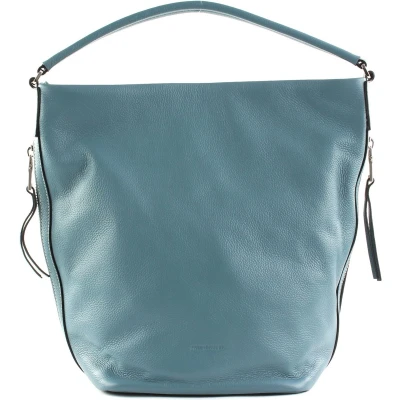 Afbeelding van FREDsBRUDER Leren Schoudertas Bella Rimini Blue Grey Blauw