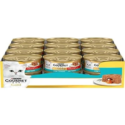 Afbeelding van Purina Gourmet Gold, zachte vochtige kat, met tonijn, 24 blikjes à 85 g (24 x stuks)
