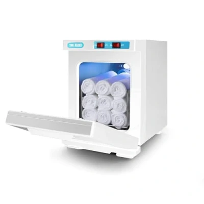Afbeelding van EagerMinds handdoekwarmer, compressen, handdoek warmkast met uv lamp, compressenwarmer, warme 360 graden verwarmingsfunctie, geschikt voor 20 tot 30 handdoeken, wit, 10