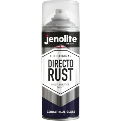 Afbeelding van JENOLITE Directorust Glansverf KOBALTBLAUW Multi oppervlakte spuitverf Hout, metaal, kunststof, keramiek, verroeste oppervlakken 400 ml RAL 5013
