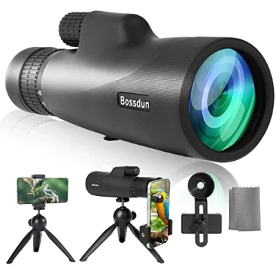 Afbeelding van BOSSDUN Monoculaire telescoop, 30 x 50 HD High Power Zoom vergroting met telefoonadapter, statief en lenskap, FMC lens/BAK4 prisma waterdichte monoculair voor volwassenen vogels kijken wandelen