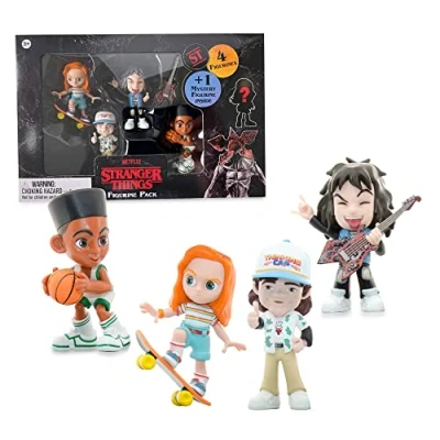 Afbeelding van Famosa Stranger Things, Magische capsules van 5 figuren, Lucas, Max, Dustin en Eddie plus 1 verrassingsfiguur, verzameling, willekeurige modelkeuze (700017640)