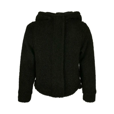 Afbeelding van Urban Classics Kinder Sherpa Fleecejas voor kinderen, Maat: 134/140, Black