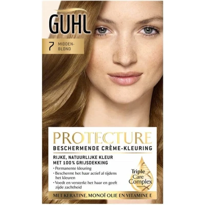 Afbeelding van 3x Guhl Beschermende Cremekleuring 7 Middenblond