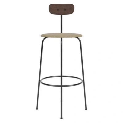 Afbeelding van Audo Copenhagen Afteroom Bar Barkruk H101 Zitting Bouclé 02 Donker Eiken