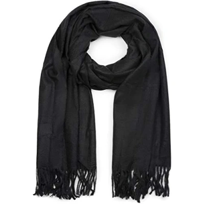 Afbeelding van styleBREAKER uniseks zachte uni sjaal met franjes, winter, stola, 01017104, Kleur:Lichtgrijs