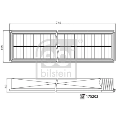 Afbeelding van Febi Bilstein Luchtfilter 175202