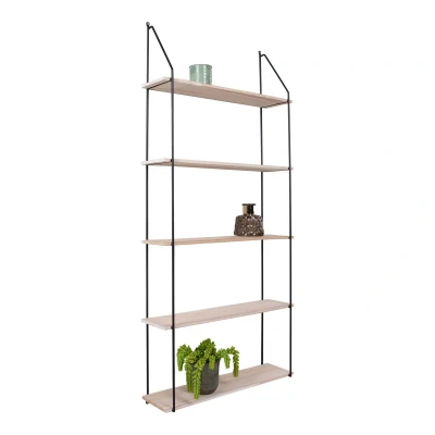 Afbeelding van Jonckheere Collectie Wandrek Eindhoven 5 planken in naturel hout