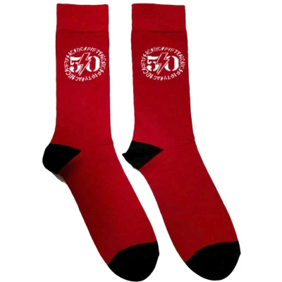 Afbeelding van AC/DC 50th Logo Sokken EU 39 45 Rood