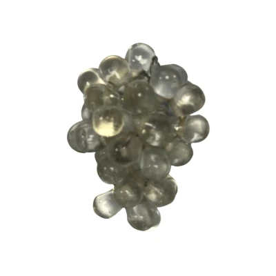 Afbeelding van Decoratie Druiventrosjes Glas Set 4 stuks Helder wit 4x2 cm