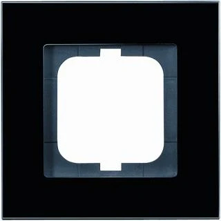 Afbeelding van Abb busch jaeger carat 1 voudig afdekraam montage vert hori klem glans zwart ral9005 glas ip20 2cka001754a4322