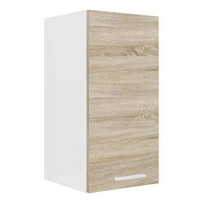 Afbeelding van Esilo keuken bovenkastje 30 cm 1 deurwit, eik decor.