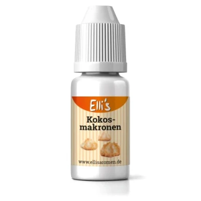 Afbeelding van Ellis Aromen kokosmakronen, levensmiddelaroma, vloeibaar voor levensmiddelen en vloeistoffen, om te bakken, koken, zoals pap kwark, caloriearm
