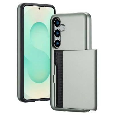 Afbeelding van imoshion Hoesje met pasjeshouder Geschikt voor Samsung Galaxy S25 Plus Backcover Groen