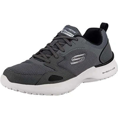 Afbeelding van Skechers Skech air Dynamight Venturik Sneaker, 7 UK, Houtskool Synthetische Textiel Trim, 42 EU