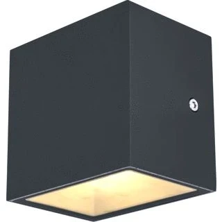 Afbeelding van Slv sitra cube wandlamp antraciet 1xled 3000k 1002032