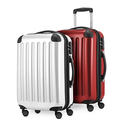 Afbeelding van HAUPTSTADTKOFFER Alex 2 x handbagage harde schaal glanzend, 55 cm, 42 liter, rood wit