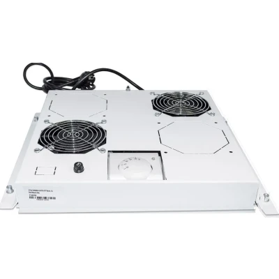 Afbeelding van Intellinet Koeleenheid met ventilatoren voor 19&quot; kasten plafondmontage thermostaat 2 Lüfter grijs