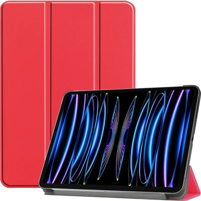Afbeelding van Case2go Tablet hoes geschikt voor Apple iPad Pro 11 (2024) Tri fold Auto/Wake functie Rood