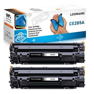 Afbeelding van LOSMANN 2x zwarte toner compatibel voor HP 85A CE285A LaserJet Pro P1005 P1006 P1102W P1102 M1132MFP M1217NFW M1212NF M1213NF M1132 P1100 M1136 M1210 M1212 M1130 M1134