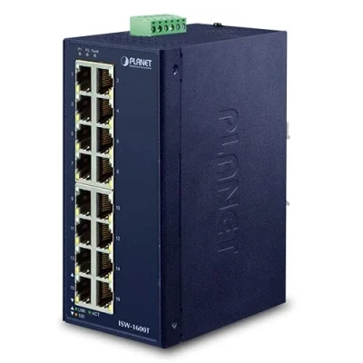 Afbeelding van Planet ISW 1600T Netwerkschakelaar Fast Ethernet (10/100) (16 Havens), Netwerkschakelaar, Blauw