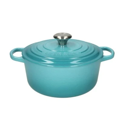 Afbeelding van Braadpan Le Creuset Signature Bleu Caraïbes 20 cm