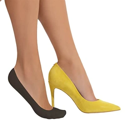 Afbeelding van alber&#039;s BALLERINA 5 paar Footies voor Dames Korte Damessokken Onzichtbare Sokken Sneakersokken Antislipsokken No Show Zwart 39 41
