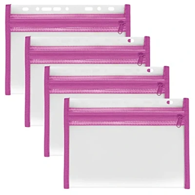 Afbeelding van VELOFLEX A435007 Documententas met ritssluiting, 4 stuks, DIN A5, archiveerbaar, roze, VELOBAG XXS, ritsvak