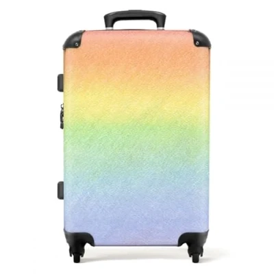 Afbeelding van NoBoringSuitcases.com Grote koffer Kinderkoffer geschikt voor jongens en meisjes Reiskoffer met 4 wielen Trolley op wieltjes 60 liter Bagage rolkoffer groot kinderen Ruimbagage valies 20kg Reisbagage &amp; reisaccessoires Suitcase kids