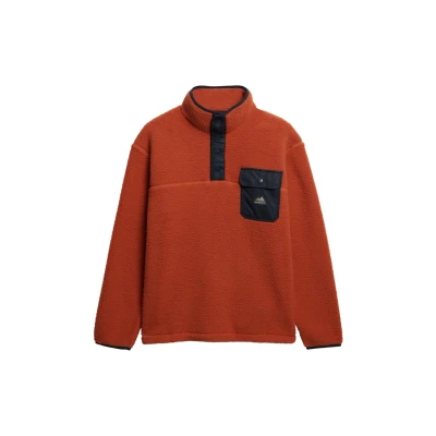 Afbeelding van Fuji fleecetrui met Halve Drukknoopsluiting Orange Grootte: Xxxl