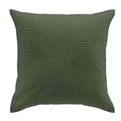 Afbeelding van douceur d&#039;intérieur, Kussensloop (60 x 60 cm) Palombine kaki, effen microvezel