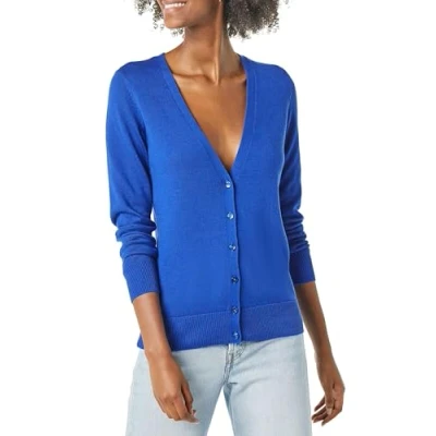 Afbeelding van Amazon Essentials Women&#039;s Lichtgewicht vest met V hals (verkrijgbaar in grote maten), Helderblauw, XS