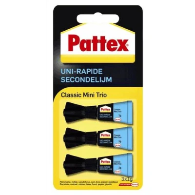 Afbeelding van Pattex 3 mini trio secondelijm klassiek