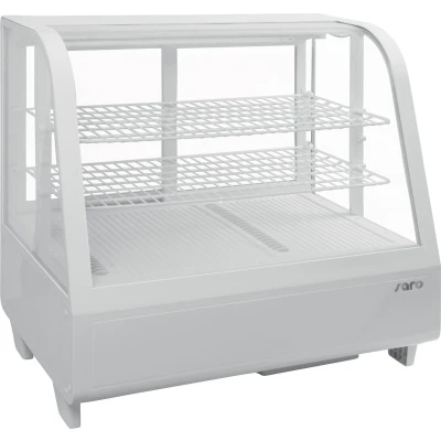 Afbeelding van Koelvitrine tafelmodel gebogen ruit Katrin wit 100L (H)67,5x(B)68,2x(D)45