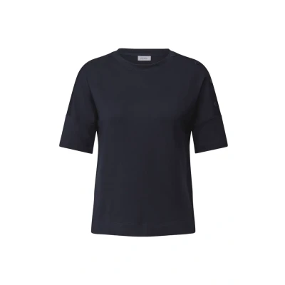 Afbeelding van Cecil MIT Knopfdetail Tshirt print, Dames, Maat: XXL, Blau